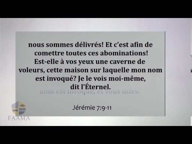 RÉGÉNÉRÉ – JÉRÉMIE 7